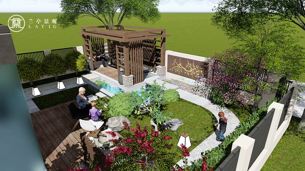 青島花園設(shè)計,l蘭亭景觀