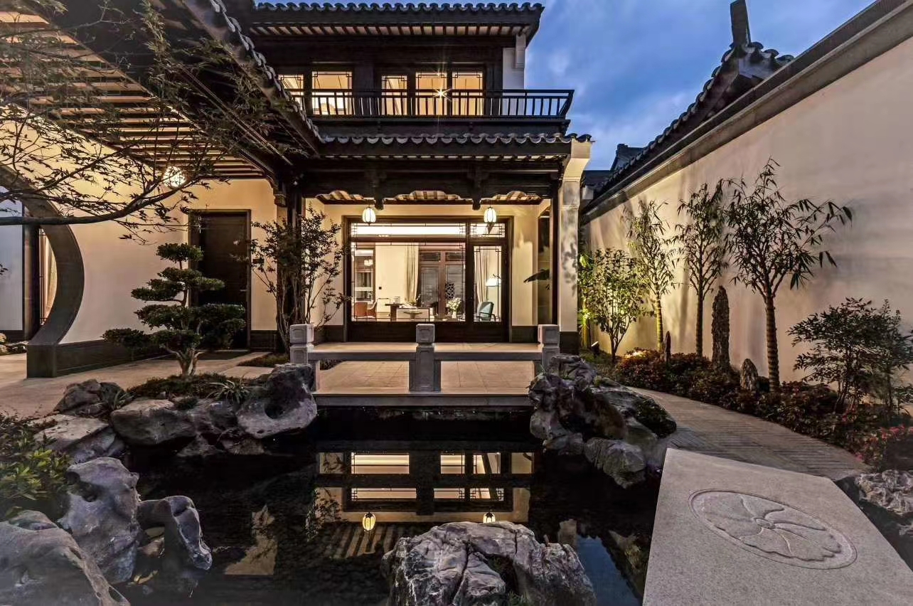 新中式別墅花園景觀設(shè)計-蘭亭景觀