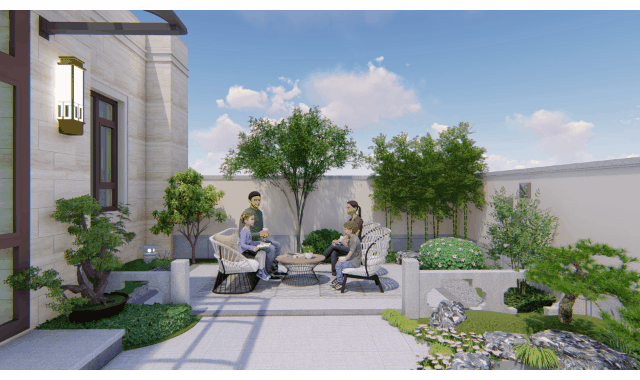 新中式別墅庭院設(shè)計(jì)