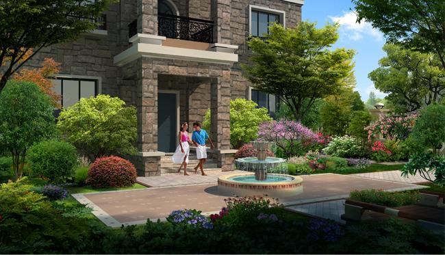 別墅庭院小花園設(shè)計(jì)中各種材料的運(yùn)用