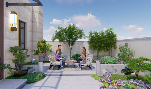 新中式別墅庭院設(shè)計(jì)——出則繁華，入則靜宜