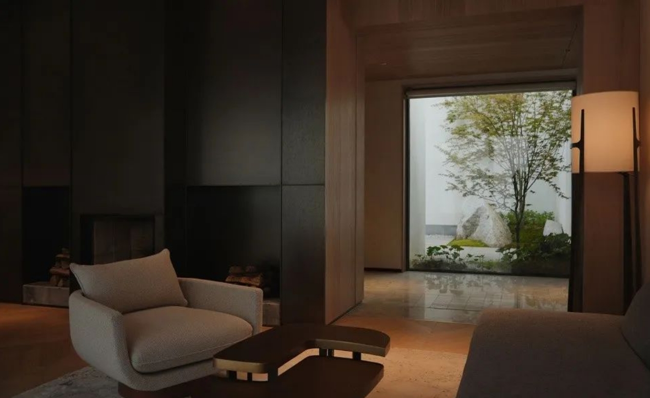 中國式庭院，賞花觀魚、喝茶看書、好享受！