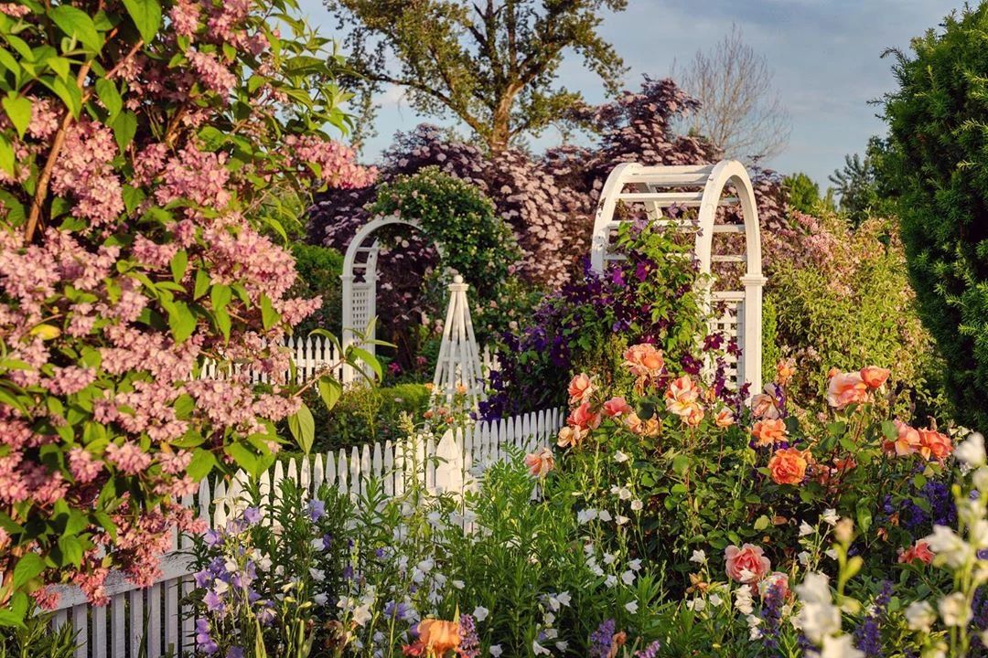 花園小空間里，融洽的色彩搭配尤為重要
